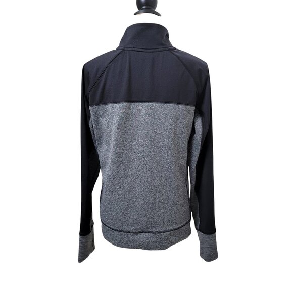 PINK By Victoria's Secret Size L Black/Gray 1/4 Zip Up Pullover Sweatshirt - Picture 4 of 11